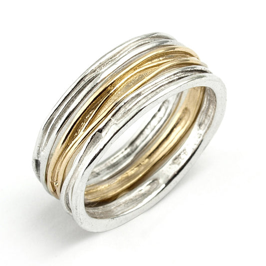 Vermeil and Silver Stack Rings