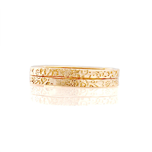 Gold plated 2 stacking rings