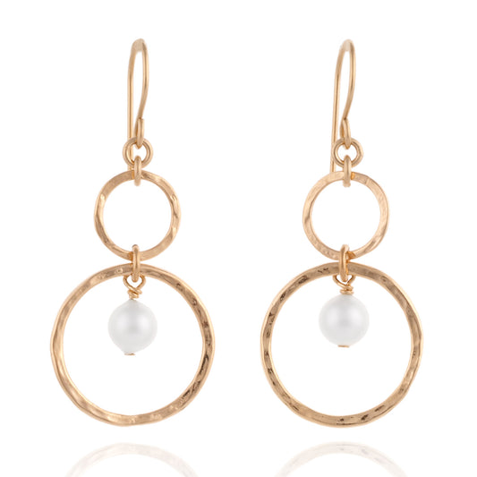 Gold Filled Earrings with Pearl