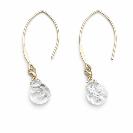VERMEIL EARRINGS WITH CRYSTAL DROP