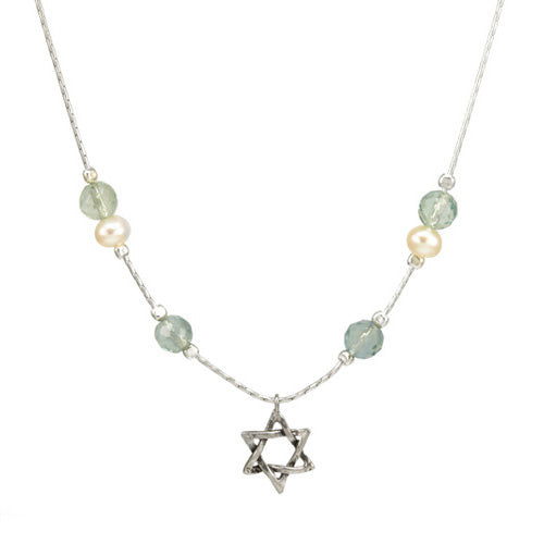 Silver Star of David Necklace