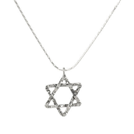 Silver Star of David Necklace