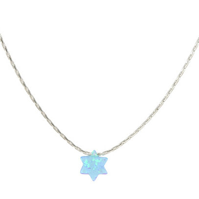 Opal Star of David Necklace