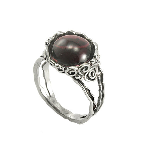 Silver Ring with Garnet