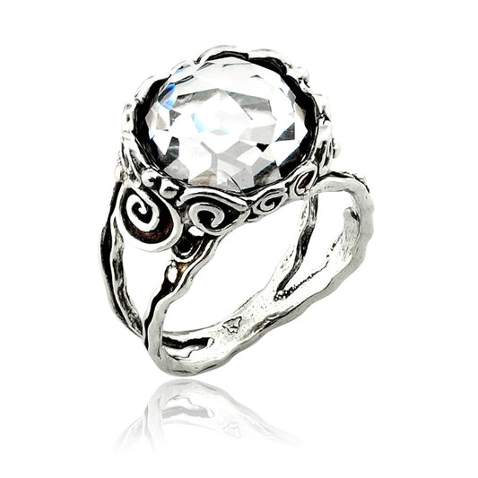 Silver Ring with Zircon