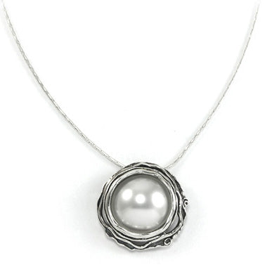 Silver Necklace with Pearl