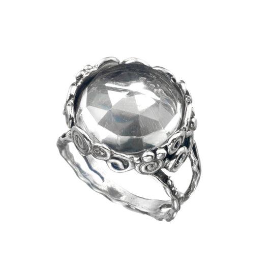 Silver Ring with Crystal