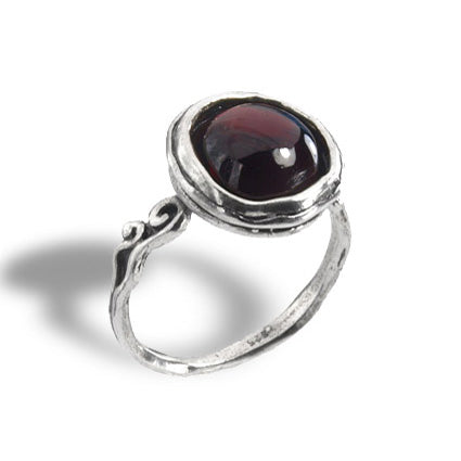 Silver Ring with Garnet