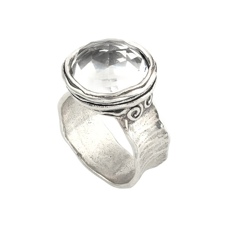 Silver Ring with Crystal