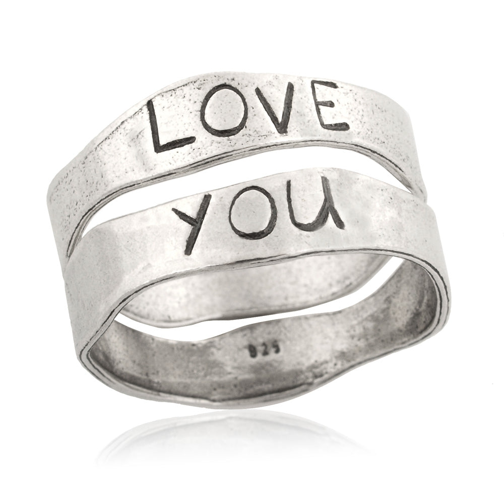 Silver LOVE YOU Ring