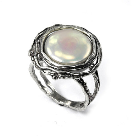 Silver Ring with Pearl