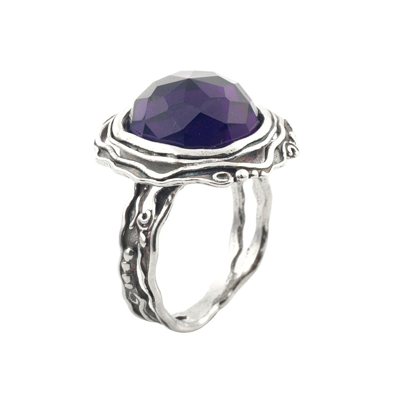 Silver Ring with Amethyst