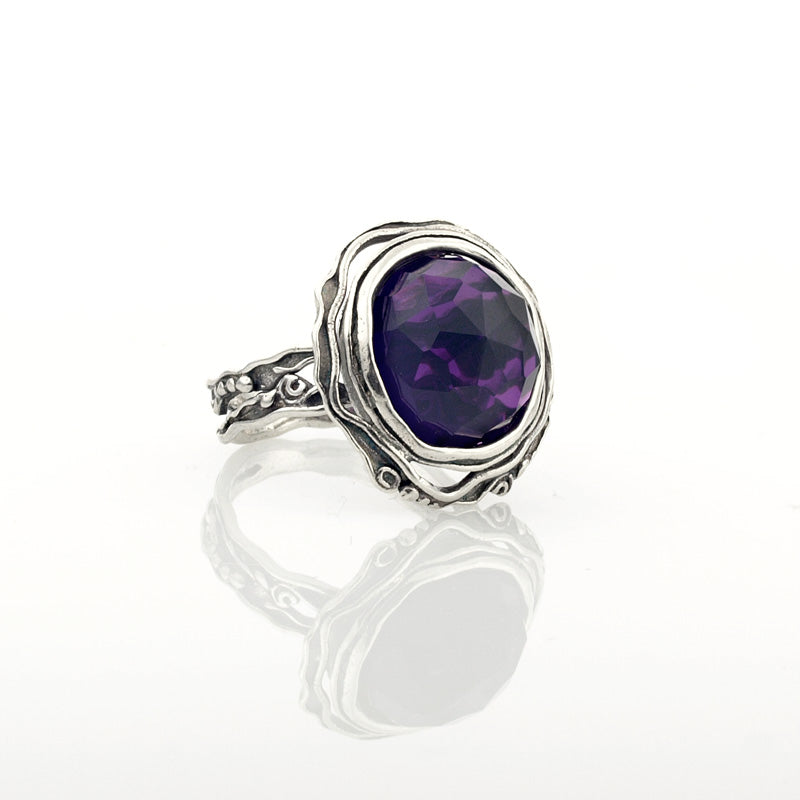 Silver Ring with Amethyst