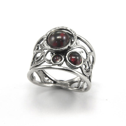 Silver Ring with Garnet