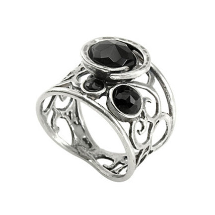 Silver Ring with Onyx