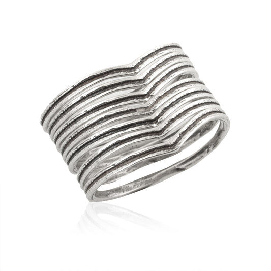 Silver 7 Stack Rings