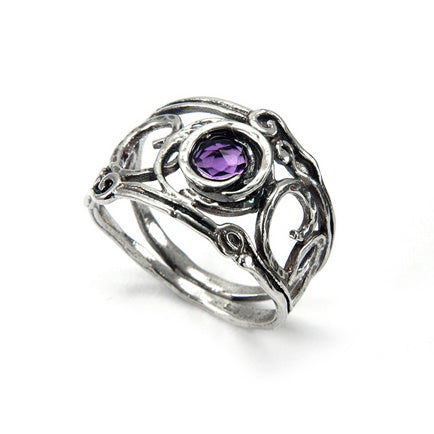 Silver Ring with Amethyst