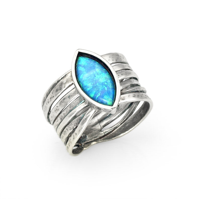 Silver Ring With Opal