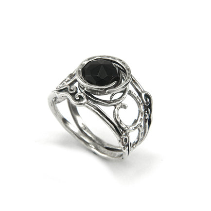 Silver Ring with Onyx