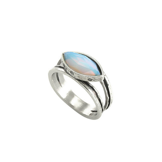 Silver Ring with Opalite