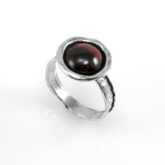 Silver Ring with Garnet