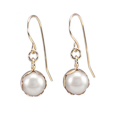 Gold Filled Earrings with Pearl