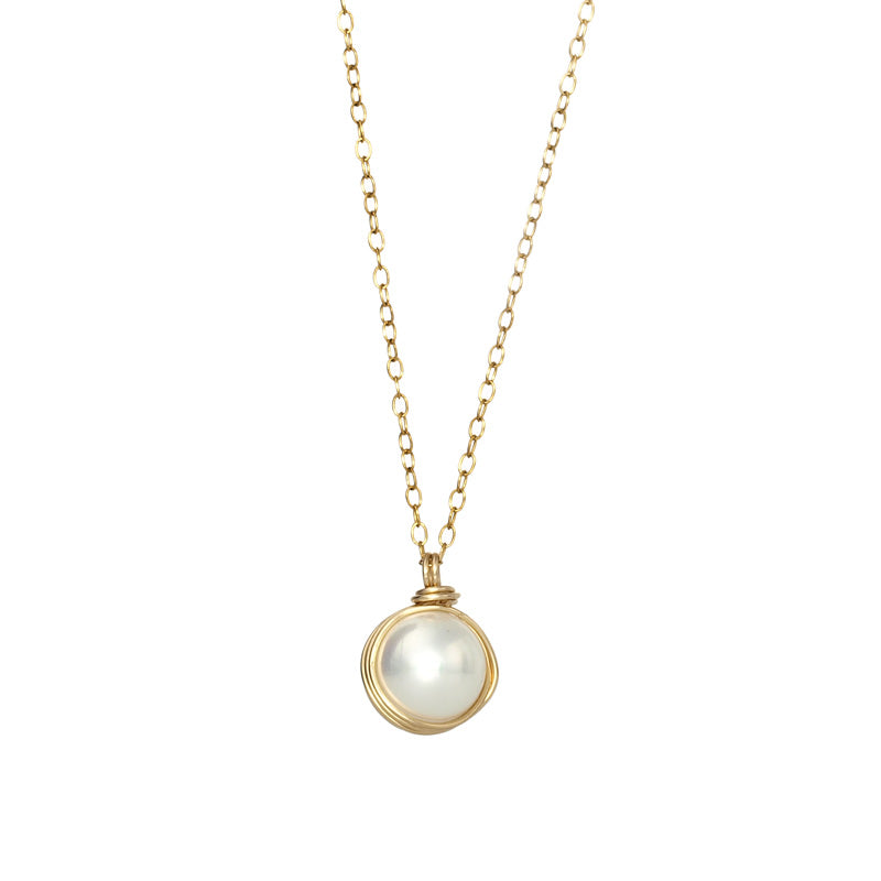 Gold Filled Necklace with Pearl