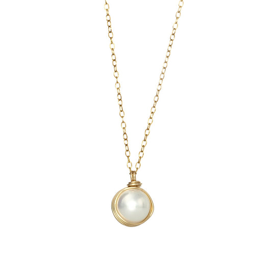 Gold Filled Necklace with Pearl