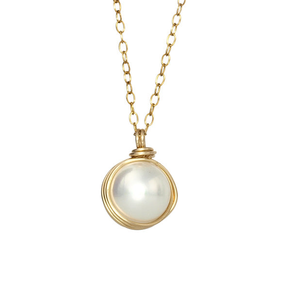 Gold Filled Necklace with Pearl