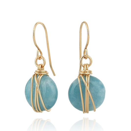 Gold filled earrings with Agate