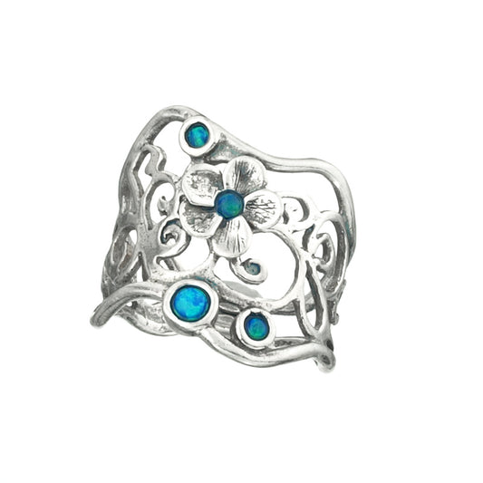 Silver Ring With Opal