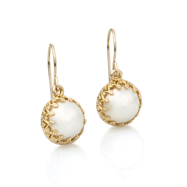 Gold Filled Earrings With Pearl