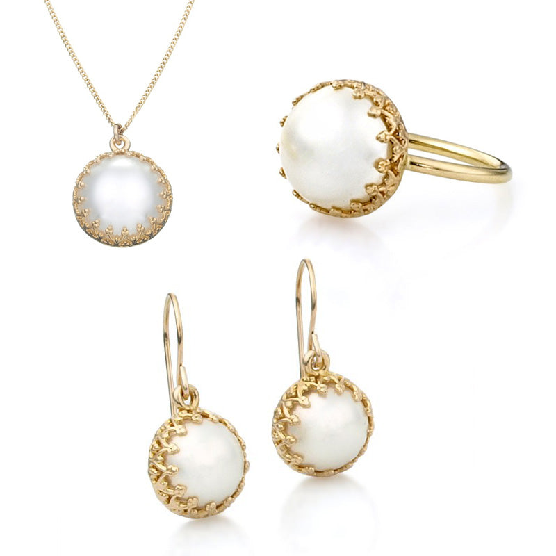 Goldfilled Set with Pearls