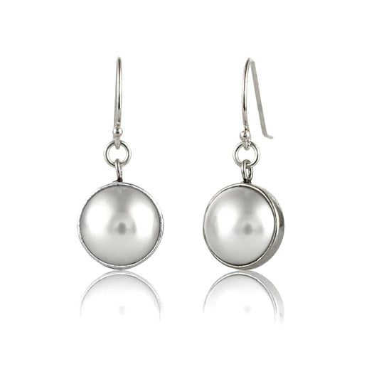 Silver Earrings with Pearls