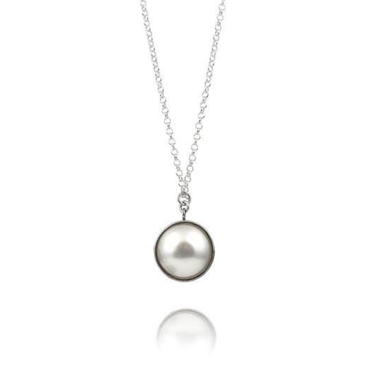 Silver Necklace with Pearl