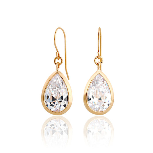 Gold filledd earrings with zircon