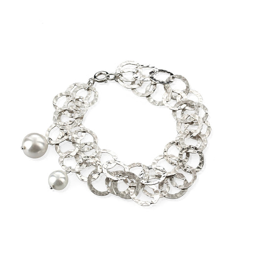 Silver Bracelet with Pearl