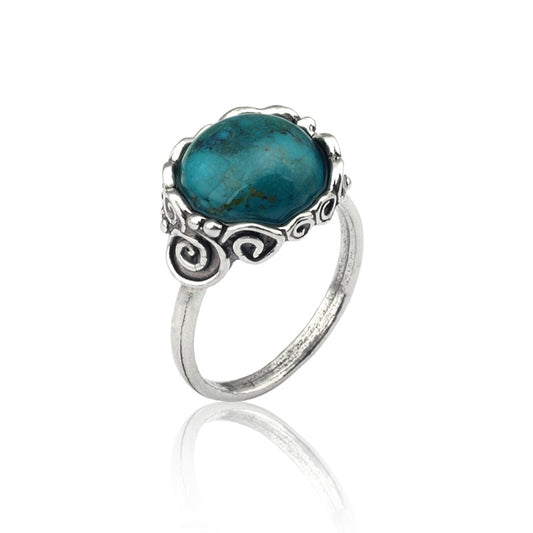 Silver Ring With Turquoise