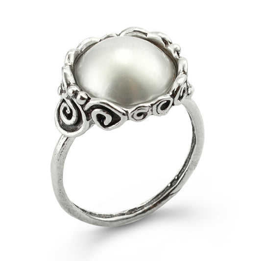 Silver Ring with Pearl