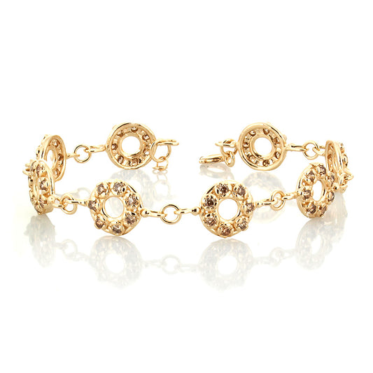 Gold filled bracelet with Zircon