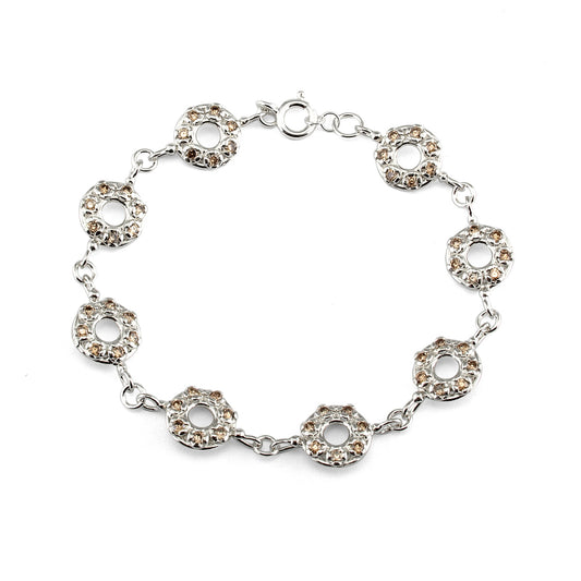 Silver Bracelet with Zircon