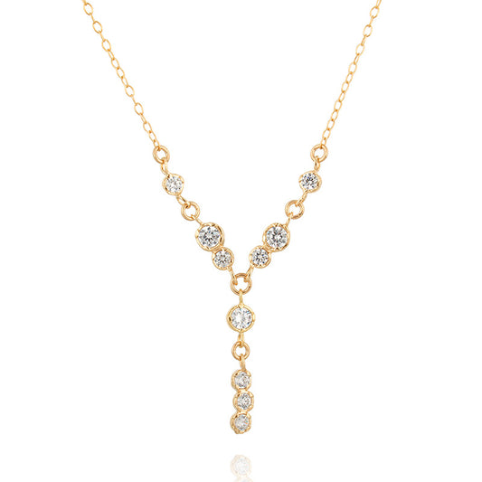 Gold filled necklace with Zircon