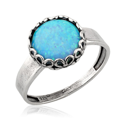 Silver Ring with Opal