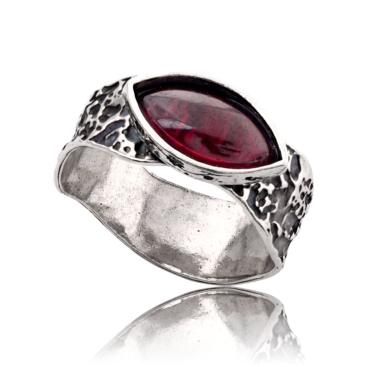 Silver Ring with Garnet