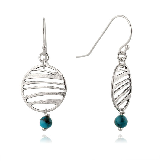 Silver Earrings with Turquoise