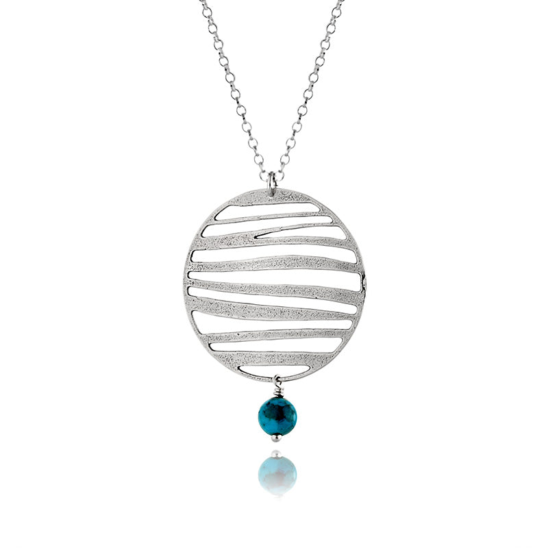 Silver Necklace with Turquoise