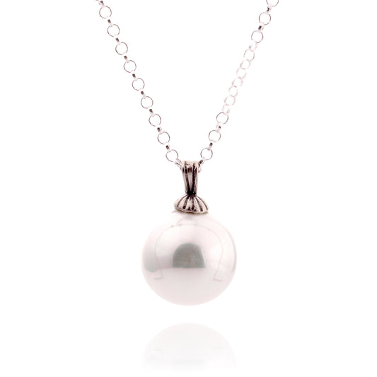 Silver Necklace with Pearl