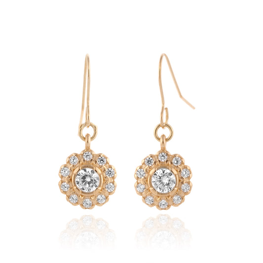 Gol Filled Earrings with Zircon