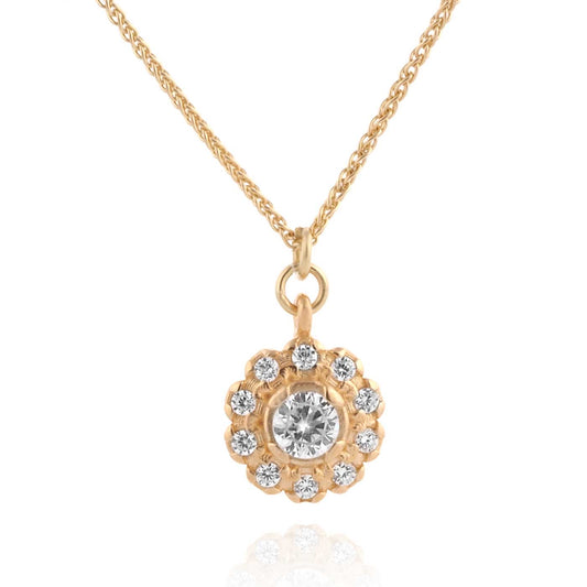 Gold Filled Necklace with Zircon