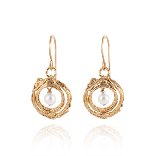 Gold Filled Earrings with Pearl